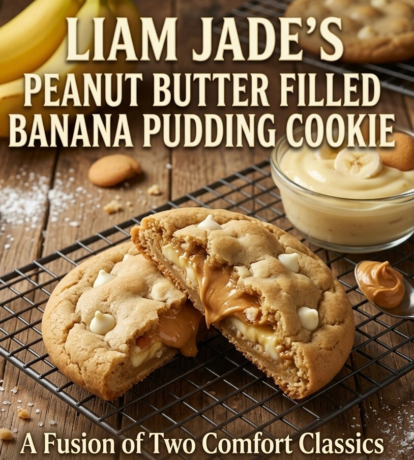 Peanut Butter filled Banana Pudding Cookie